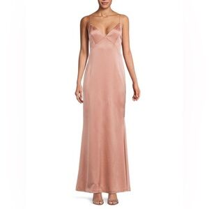 NWT! Alice + Olivia Pink Julietta V Neck Gown. NEW WITH TAGS!!